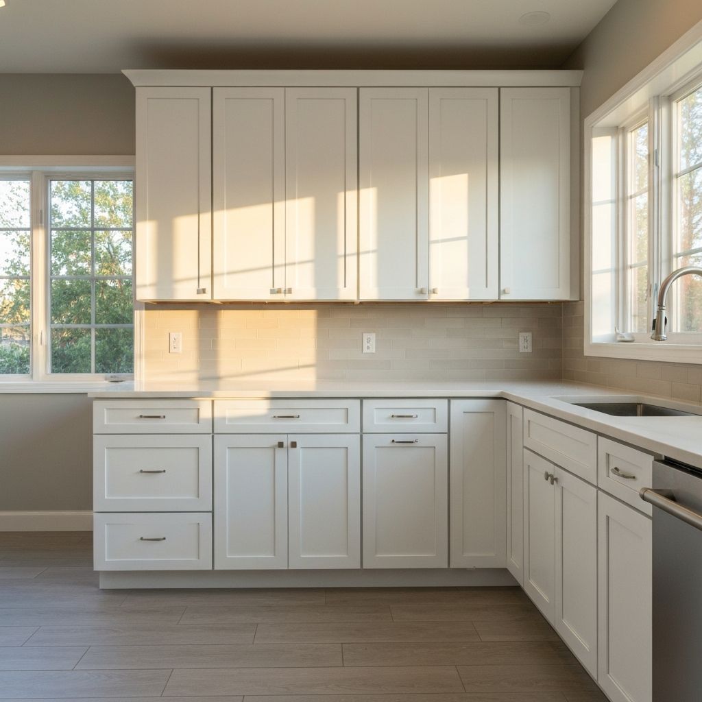 White Kitchen Cabinet Transformation - Raleigh