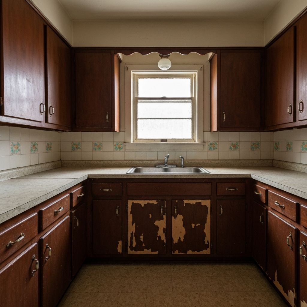 Kitchen Cabinet Transformation - Before